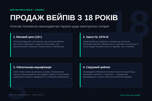 Продаж вейпів 18+ в Україні фото